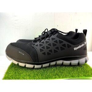 Reebok Mens 11.5M Sublite Cushion Work Athletic Shoes Black Alloy Toe